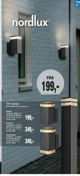 Harald Nyborg Elm lampe tilbud