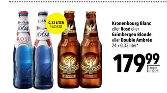 Citti Kronenbourg Blanc eller Rosé eller Grimbergen Blonde eller Double Ambrèe tilbud