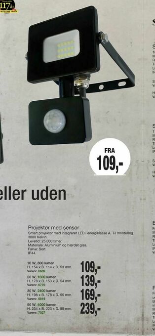 Harald Nyborg Projektør med sensor tilbud