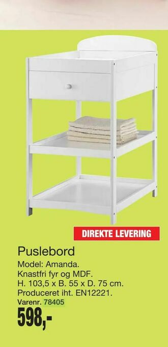 Harald Nyborg Puslebord tilbud