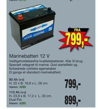 Marinebatteri 12 V