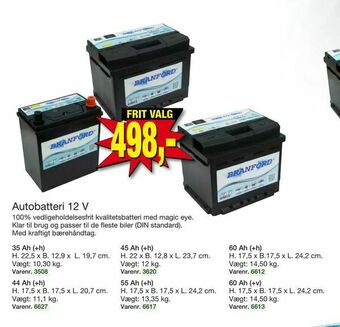 Harald Nyborg Autobatteri 12 V tilbud
