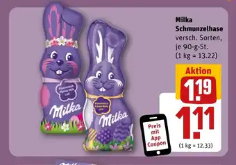 REWE DE Milka Schmunzelhase tilbud