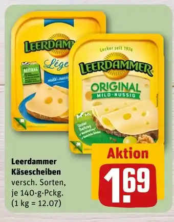 REWE DE Leerdammer Käsescheiben tilbud
