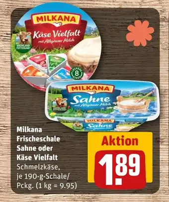Milkana Frischeschale Sahne oder Käse Vielfalt