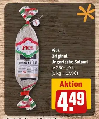 REWE DE Pick Original Ungarische Salami tilbud