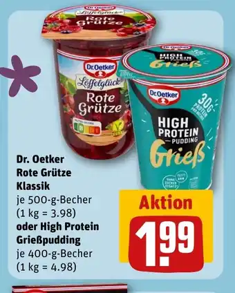 REWE DE Dr. Oetker Rote Grütze Klassik tilbud
