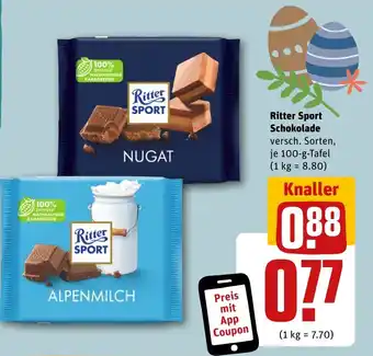 REWE DE Ritter Sport Schokolade tilbud