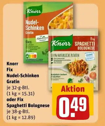 REWE Knorr Fix Nudel-Schinken Gratin tilbud