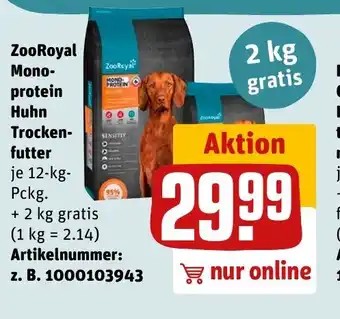 ZooRoyal Mono- protein Huhn Trocken- futter