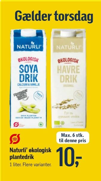 Føtex Naturli' økologisk plantedrik tilbud