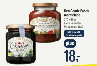 Føtex Den Gamle Fabrik marmelade tilbud