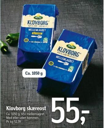 Føtex Klovborg skæreost tilbud