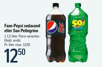 Føtex Faxe-Pepsi sodavand eller San Pellegrino tilbud