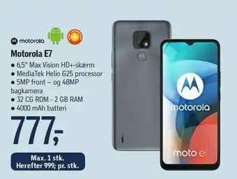 Føtex Motorola E7 tilbud