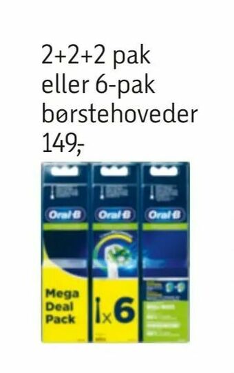 Føtex 2+2+2 pak eller 6-pak børstehoveder tilbud