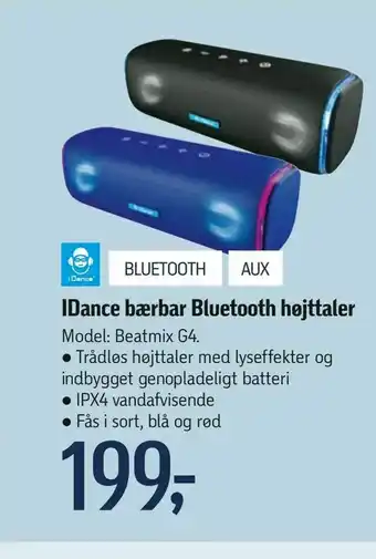 IDance bærbar Bluetooth højttaler