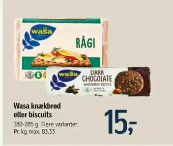 Wasa knækbrød eller biscuits