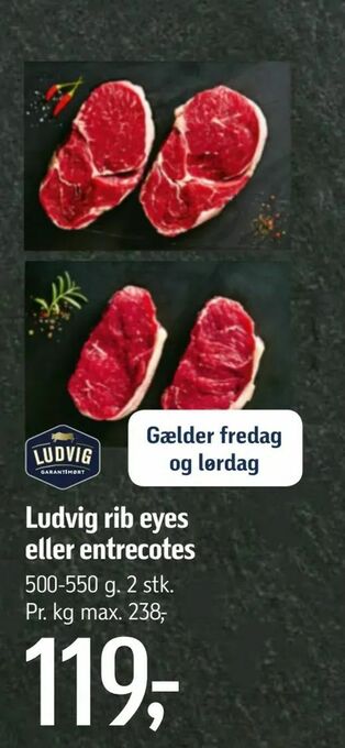 Ludvig rib eyes eller entrecotes