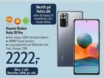 Føtex Xiaomi Redmi Note 10 Pro tilbud