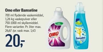 Føtex Omo eller Bamseline tilbud
