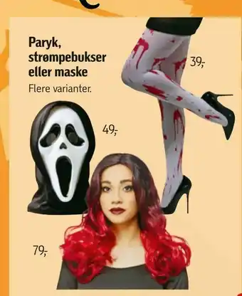 Paryk, strømpebukser eller maske