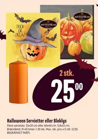 Halloween Servietter eller Bloklys
