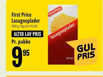 Min Købmand First Price Lasagneplader tilbud