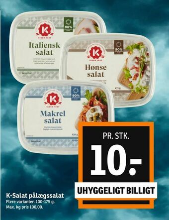 SPAR K-Salat pålægssalat tilbud