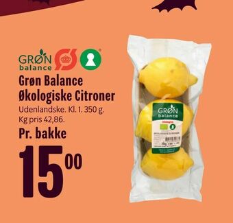 Grøn Balance Økologiske Citroner