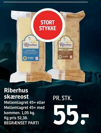 SPAR Riberhus skæreost tilbud