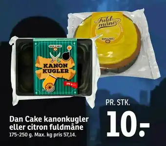 Dan Cake kanonkugler eller citron fuldmåne
