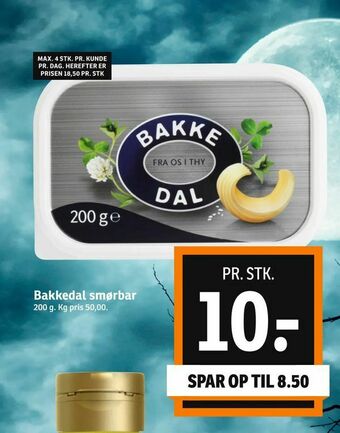 Bakkedal smørbar