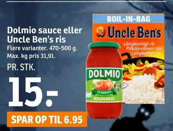 Dolmio sauce eller Uncle Ben's ris