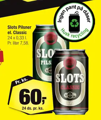 Calle Slots Pilsner el. Classic tilbud