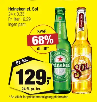 Calle Heineken el. Sol tilbud