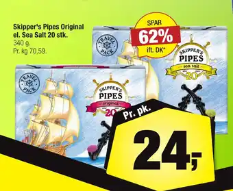 Calle Skipper's Pipes Original el. Sea Salt 20 stk tilbud