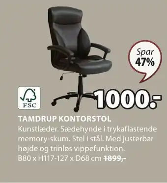 JYSK TAMDRUP KONTORSTOL tilbud