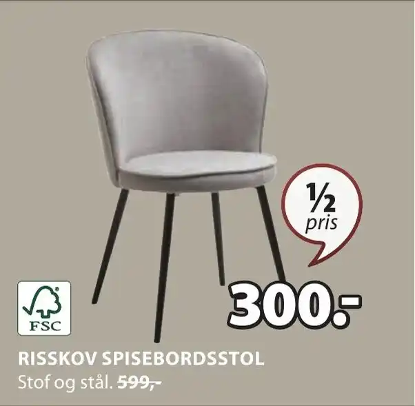 RISSKOV SPISEBORDSSTOL tilbud hos JYSK