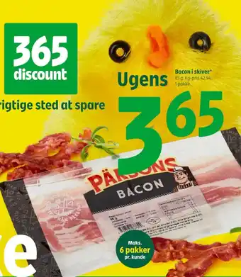 Coop 365 Bacon i skiver tilbud