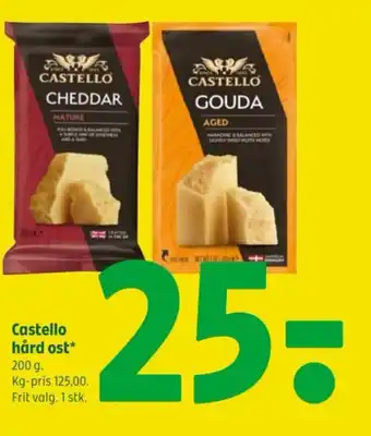 Coop 365 Castello hård ost tilbud