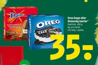 Coop 365 Oreo kage eller Almondy tærter tilbud
