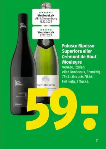 Coop 365 Falasco Ripasso Superiore eller Crémant de Haut Mouleyre tilbud