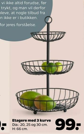Netto Etagere med 3 kurve tilbud