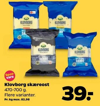 Netto Klovborg skæreost tilbud