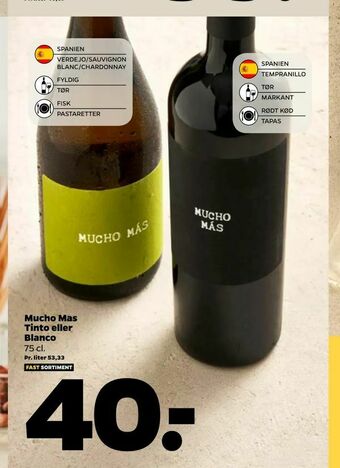 Netto Mucho Mas Tinto eller Blanco tilbud
