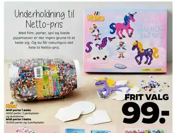 Netto Midi perler i bøtte tilbud