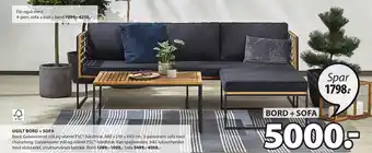 JYSK UGILT BORD + SOFA tilbud