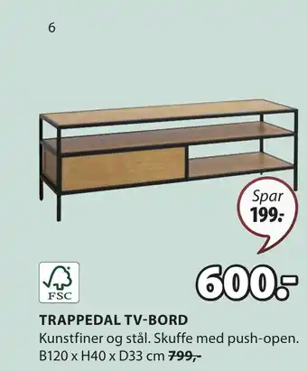 JYSK TRAPPEDAL TV-BORD tilbud