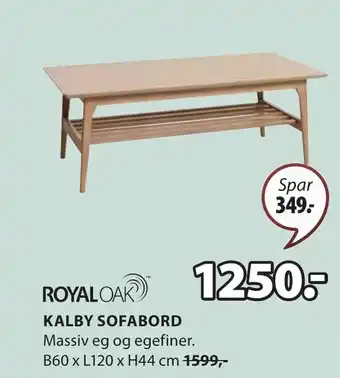 JYSK KALBY SOFABORD tilbud